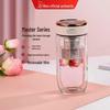Cino XN-605M Antibacterial Double-Layer Glass Tea Infuser Bottle 280mL