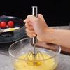 Stainless Steel Semi-automatic Egg Beater Hand Mixer Rotary Press Egg Cream Milk Household Kitchen Supplies