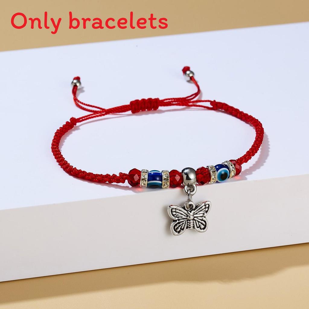 Owl Flower Turtle Elephant Pendant Weaving Bracelet With Alloy For Gift And Travel