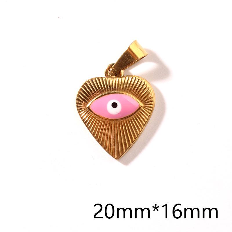 European & American Cross-Border Demon Eye Heart Pendant Charm for DIY Jewelry Accessories