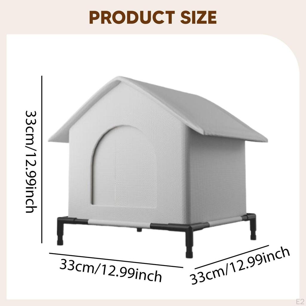 Cat House for Outdoor Cats Pet Protection Oxford Cloth Stray Shelter Elevated Garage