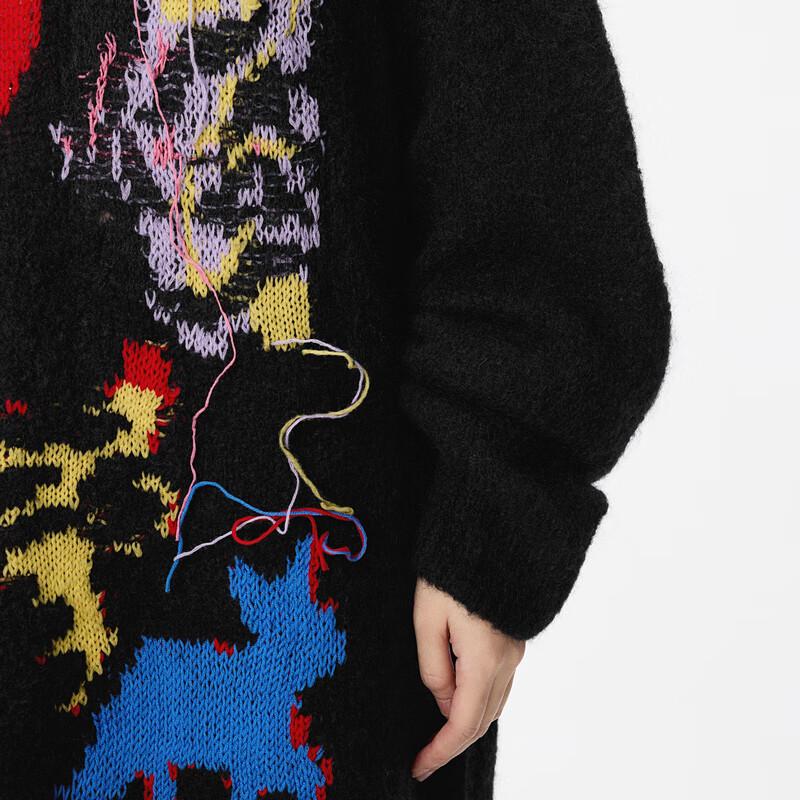 JNBY 2024 Winter Multi-color Knit Mini Dress