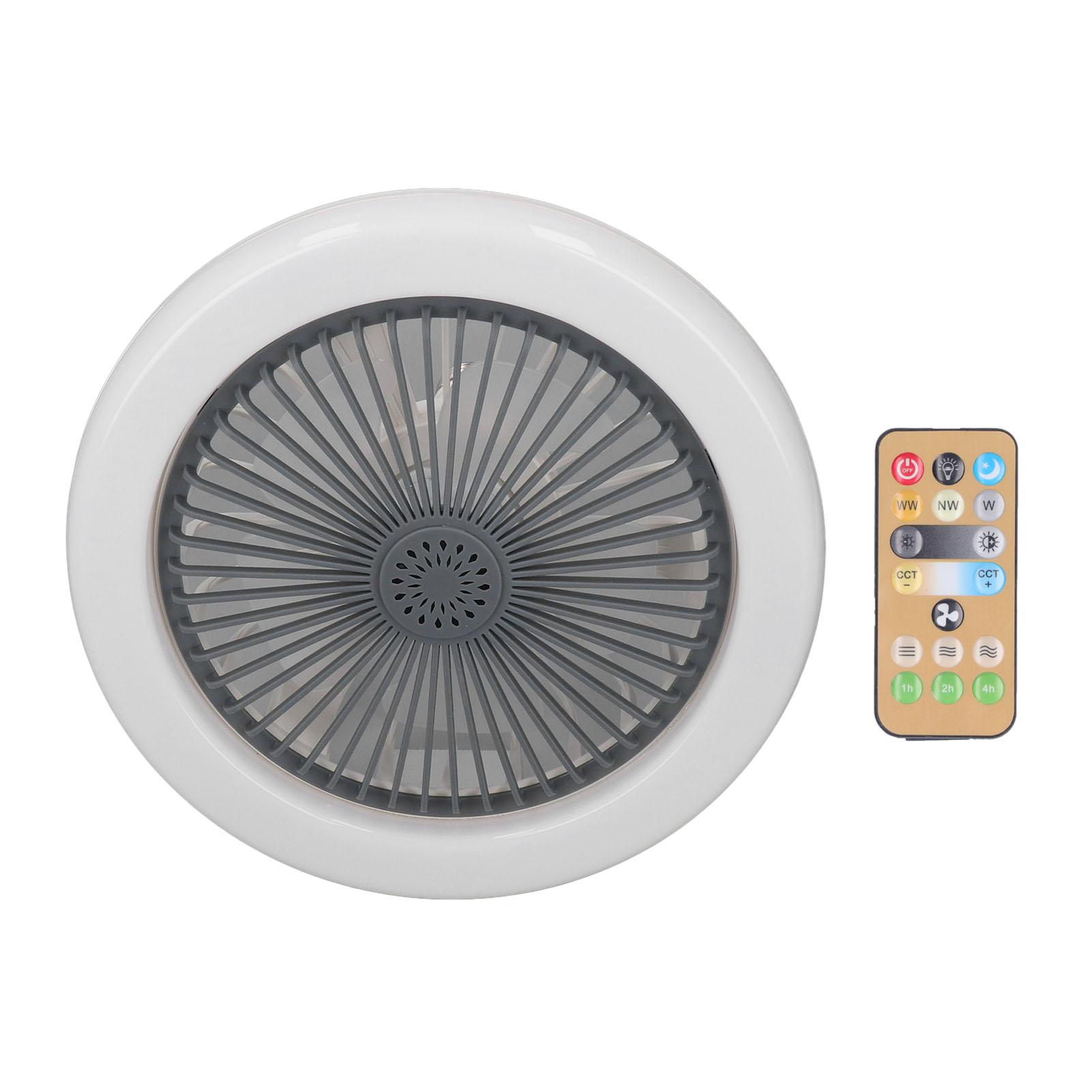 

Маленький потолочный вентилятор с пультом дистанционного управления E27, патрон для лампы, регулируемая скорость, закрытый вентилятор