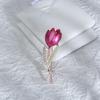 Tulip Brooch: Elegant French Style Corsage for Women's Suit Jackets - Anti-exposure Lapel Pin Jewelry