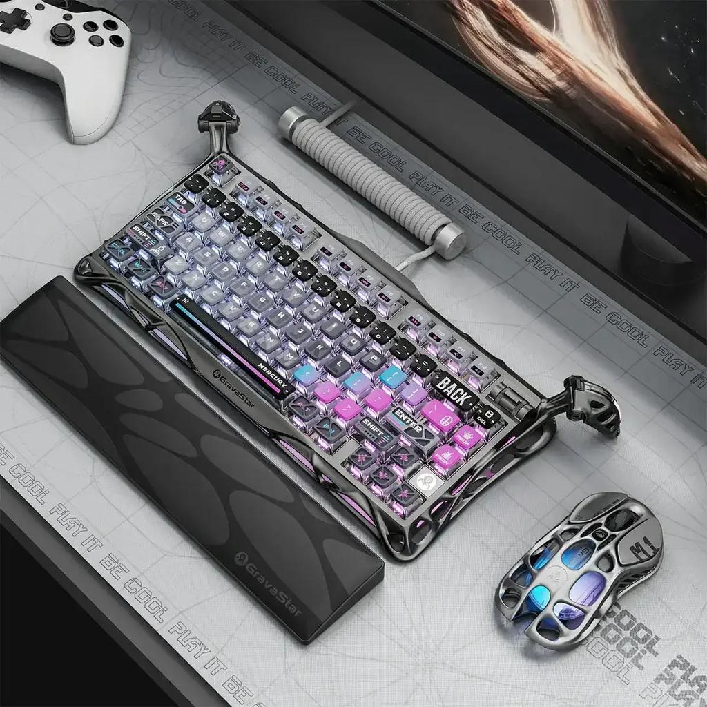 GravaStar - Mercury K1 Pro Special Edition Cyberpunk Wireless Mechanical Keyboard - Cyberpunk Wireless Mechanical Keyboard