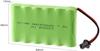 Ni-MH AA Battery Pack 7.2V 2400mAh Rechargeable | High Capacity & Optimal Performance | Compatible with RC Vehicles, Rock Crawlers – Green