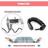 Cadenas de vélo - AIMOONSA - Cadenas à code 4 chiffres - Longueur 150 cm - Câble acier Ø3,7 mm - Cylindre alliage zinc