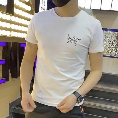 Herren 230g Reine Baumwolle Lässig Locker sitzend Kurzarm Rundhals T-Shirt - Trendig und Vielseitig