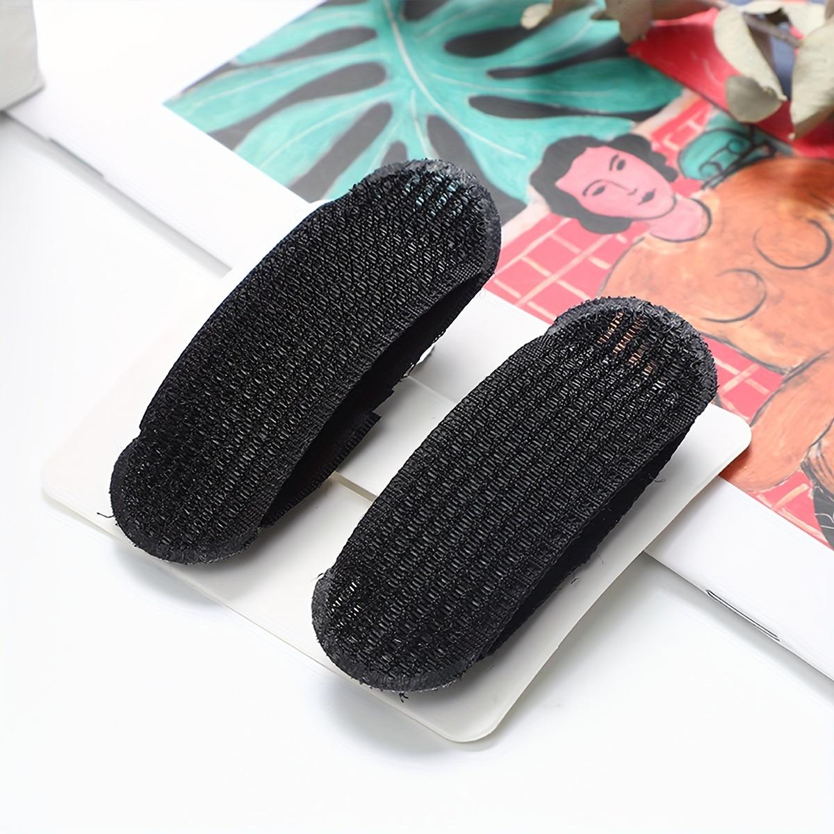 Set de carduri pentru pieptene de păr, Instrument de styling pentru ridicarea rădăcinilor invizibilă pentru femei, Accesoriu minimalist pentru păr, Esențial pentru crearea bretonului voluminos. negru
