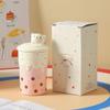 Adorable Bear Ceramic Mug with Lid and Straw - Large Capacity Cup for Home