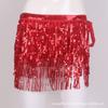 Halloween Belly Dance Hip Scarf Performance Sequin Tassel Waist Chain Bohemia Waist Scarf Sexy One Piece Skirt