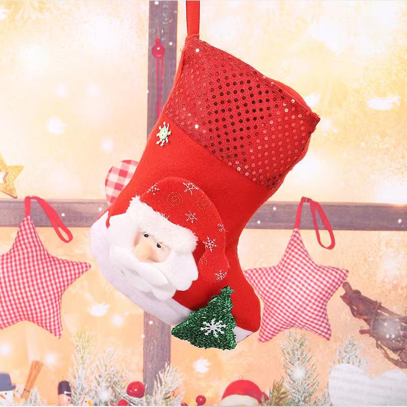 Christmas Stocking Gift Bag – Candy & Ornament Holder for Tree Decorations