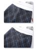 American Retro High Waist Plaid Woolen Skirt - Women's Autumn/Winter 2025 Bodycon Design