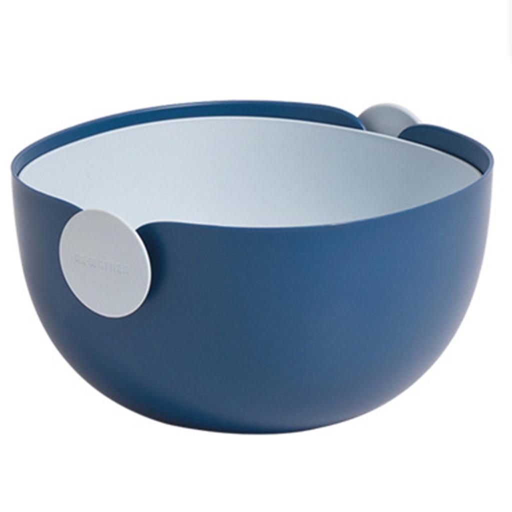 Double Draining Basket Multifunction Washing Bowl And Strainer With Handles