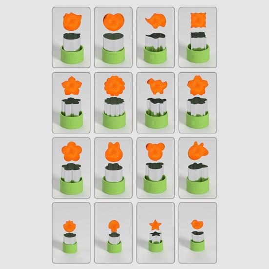 Stainless Steel Cookie Cutter Set for Food Vegetables Fruit Noodle Mold for DIY Pastry Biscuits Food-Grade Reusable Essential Kitchen Tool for Home