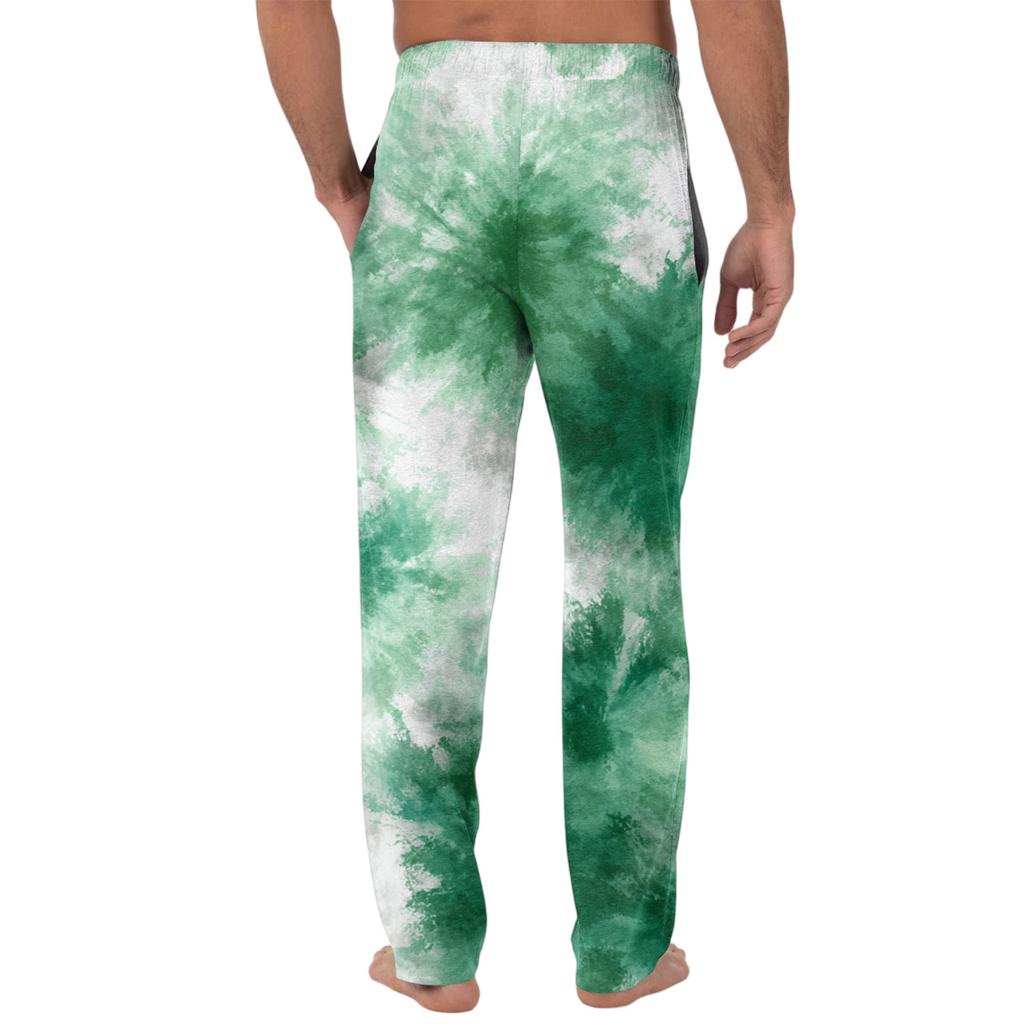 Men's Knitted Fashion Print Pocket Casual Pants Pajama Pants