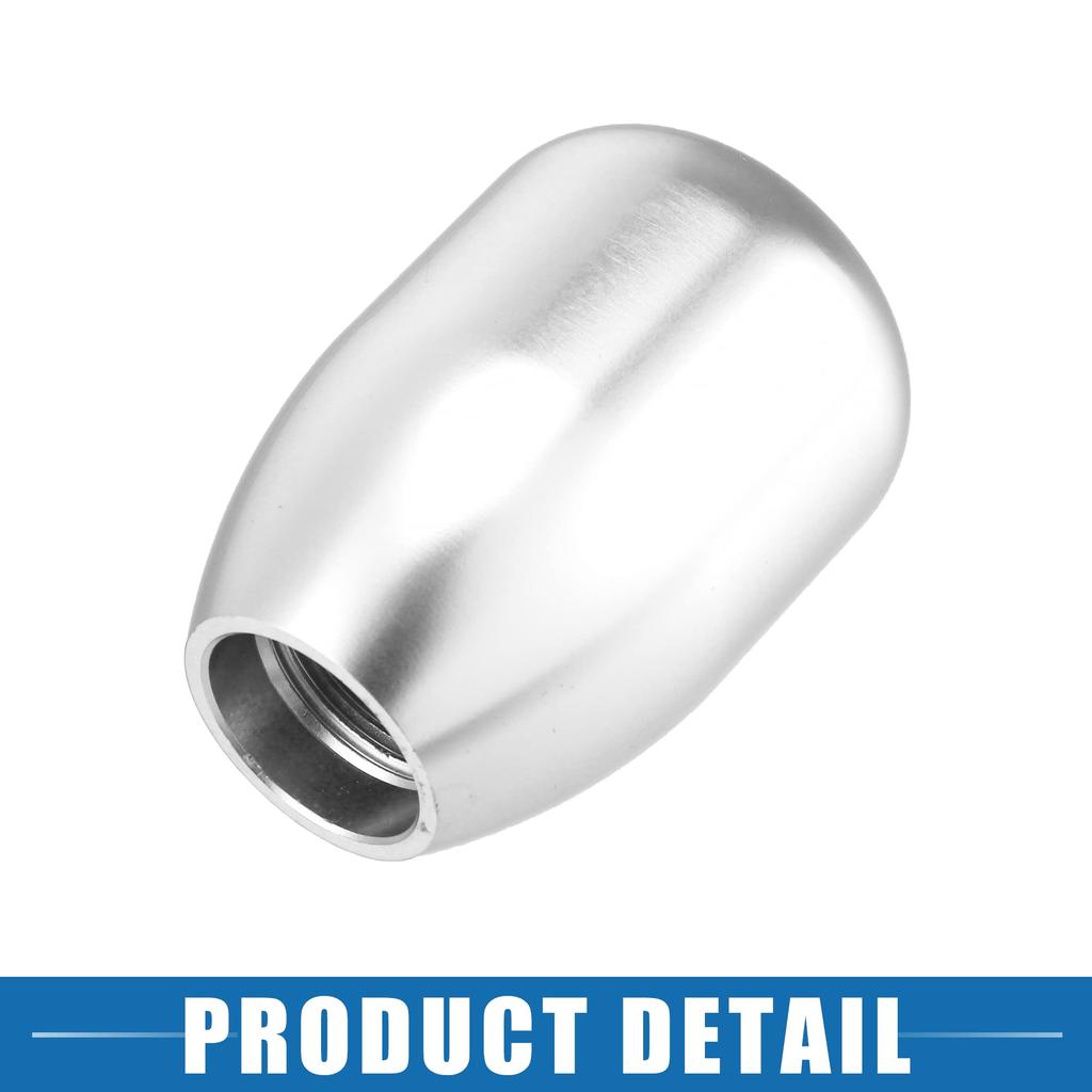 A ABSOPRO 6 Speed Universal Car Gear Shift Knob Stick Shifter Handle Car Shift Knob Silver Tone
