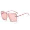 Vintage Brand Design Big Frame Square Hollow Women Sunglasses  Punk Luxury Candy Shade Luxury Popular Men Sun Glasses Uv400
