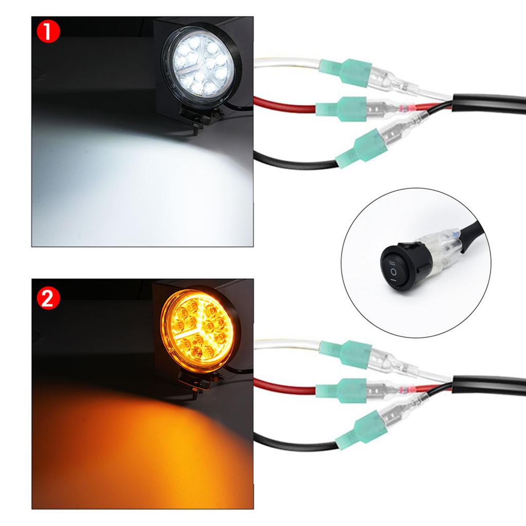 LED Light Bar Wiring Harness Kit, 480W, 2 Wires 18AWG, LED Wiring Harness with 12V 40A Relay and Waterproof Control  , Large Load 2