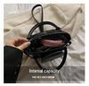 Style Bucket Korean Fashion Womens Bag Diamond Texture Shoulder Messenger Autumn 2025