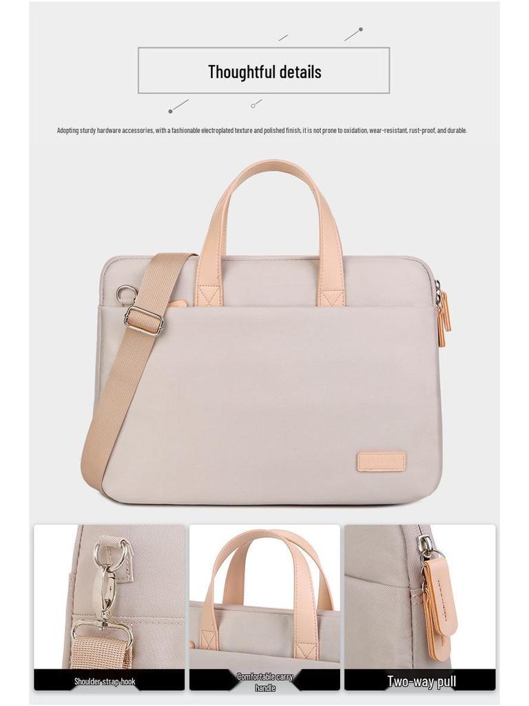 Stoßfeste Laptop-Tasche mit großem Fassungsvermögen für Huawei 14-15,6 Zoll, Einzelne Schulter & Handheld für Frauen