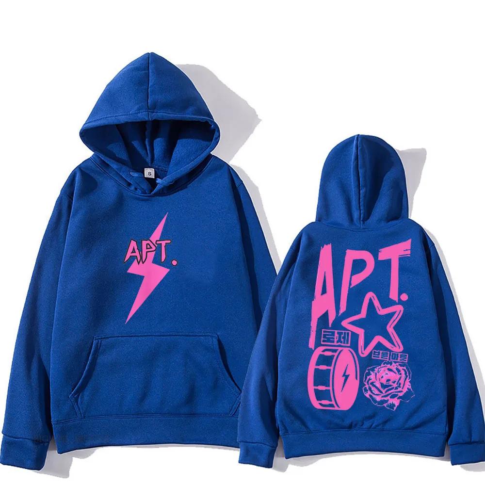 APT New Song Hoodie ROSE Bruno Mars Men's Retro Hoodie Gothic Casual Fashion Korean Hoodie