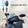 1 Pair Blue Glass Motorcycle Side Mirror Angle Adjustable Handlebar Mirrors  for Scooter