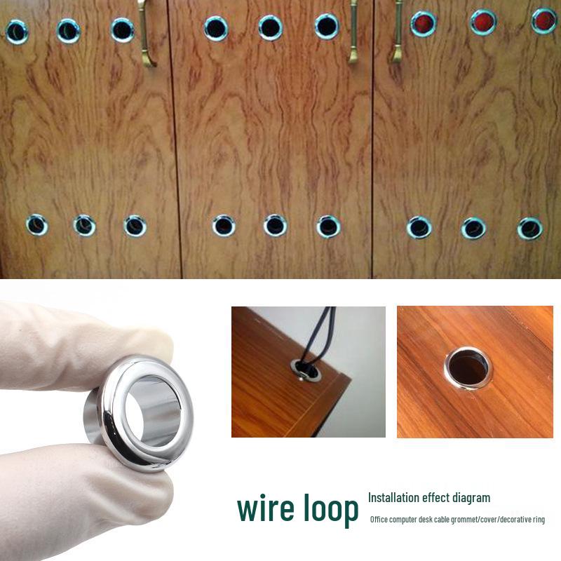 Round Cable Grommet: Desk Cable Organizer & Ventilation Cover