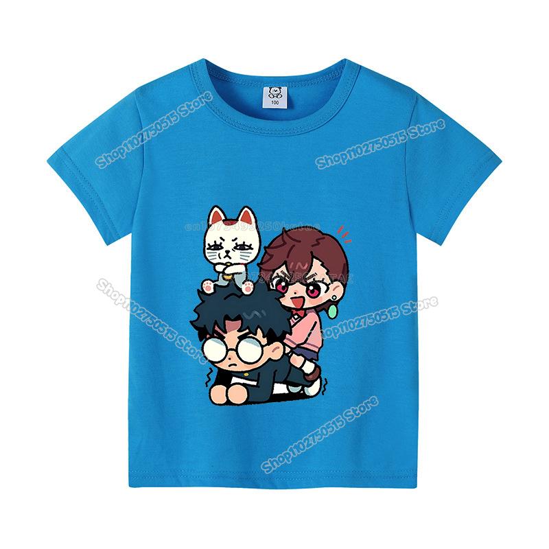 Dandadan Children T Shirt Boy Girl Summer Clothes Anime Movie Kids Short Sleeve Tee Shirt Cartoon Casuall Toddler Cotton Tops