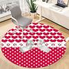 1pc Heart Print Bow Pattern Chair Carpet for Office Non Slip, Machine Washable Rug for Office, Room Holiday Decor for Christmas, Birthday Polyester