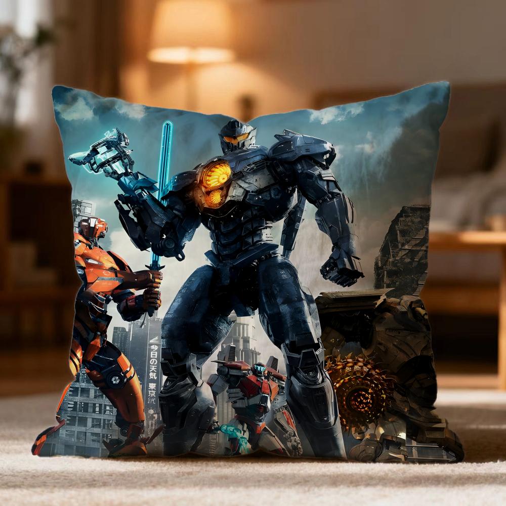 Popular P-PPacific Rim Cushion Cover Soft Washable Pillow Case Multi-Scene for Couch Bed Travel Office Use