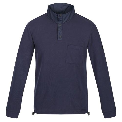 Regatta Moletom masculino com detalhe de botão Galino S cinzento/prata