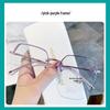 Korean Style Anti-Blue Light Glasses for Women - Fashionable Plain Frames, Prescription Compatible