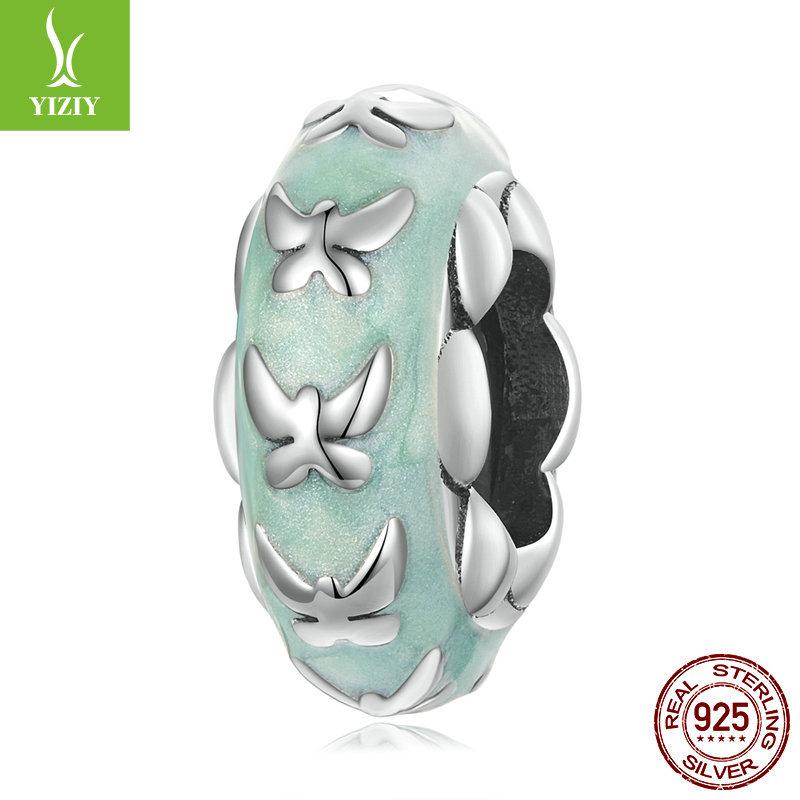 Wizard Of Oz Diy Bracelet Beaded Accessories, Fresh Natural Mint Green S925 Sterling Silver Pendant