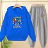 Set Autunnali e Invernali per Bambini e Bambine dai 3 ai 12 Anni, 67 Felpe Sportive Cartoni Animati, Pantaloni Lunghi e Affascinanti Pullover con Cappuccio