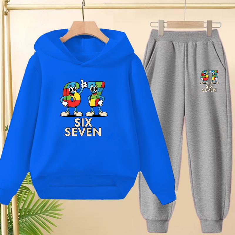 Set Autunnali e Invernali per Bambini e Bambine dai 3 ai 12 Anni, 67 Felpe Sportive Cartoni Animati, Pantaloni Lunghi e Affascinanti Pullover con Cappuccio