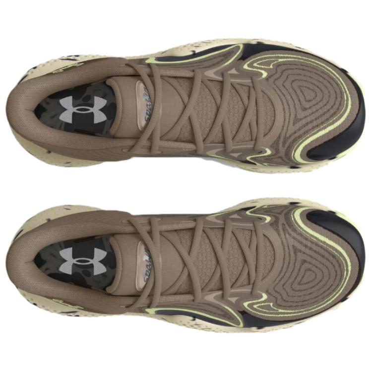 Under Armour Spawn 6 Lightweight Comfortable Slip-Resistant Durable Low-Top Basketball Shoes Unisex Sneaker Brown Gray 3028338-200