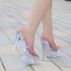 Fashion Sexy High-heeled Women's Shoes Transparent Bottom Thin Heel Fish Mouth Toe Head Trendy Personalized Women's Sandals