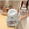 Schoolbag High value transparent two-dimensional pain bag Girls Mori backpack Backpack Lightweight campus junior high school student schoolbag