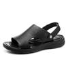 Fashion Genuine Leather Men Sandals Male Summer Shoes Outdoor Casual Sandals Cowhide Beach Shoes Two Uses Men's Sandals 6985