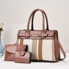 2026 Women's Shoulder Messenger Bag Three-piece Set Contrasting Color Summer Versatile Portable Fashion New Women's Big Bag