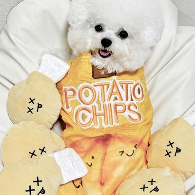 Sí Patatas Fritas para Cachorros Juguete Snack de Trabajo Olfativo para Perros Juguete Ruidoso Regalo para Perros