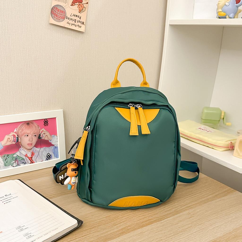 Schoolbag Backpack Lightweight Backpack Wholesale New Contrasting Color Small Fresh Student Schoolbag Ins Cute Girl Class Bag