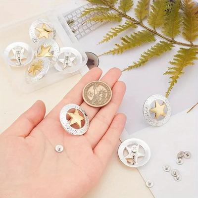 5 Stück 30mm Silbrige Geschnitzte Venusmuschel Sattel Western Denim Lederwaren Lederhandwerk Zubehör DIY Dekorative Accessoires