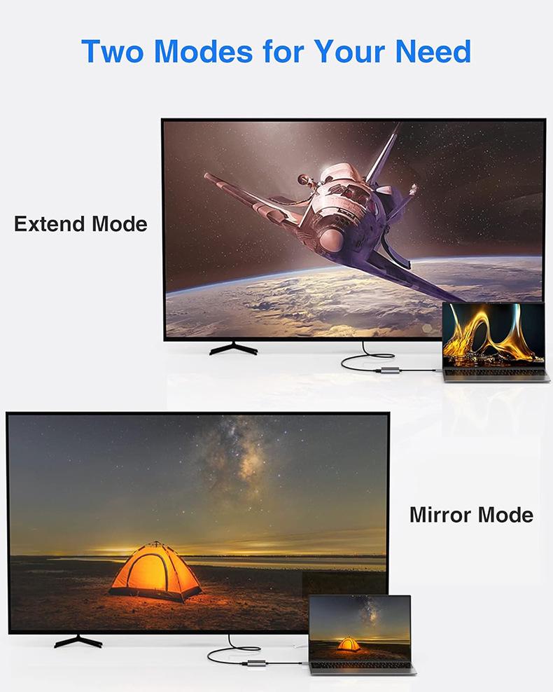 USB-C to HDMI 3-in-1 Dock for Screen Mirroring: Compatible with Apple, Huawei, Laptops