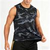 Herren Tarnung Tanktop Ärmellos Rundhals Eis Seide Weste Herren Täglich Sport Fitness Mode Atmungsaktiv Kurzarm T-Shirt