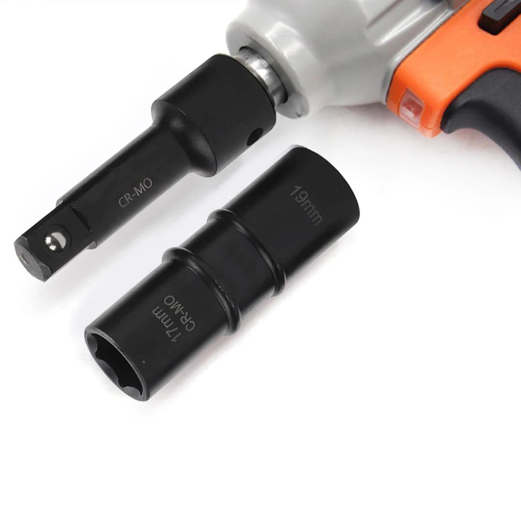 For Tire Changing Lug Nut Removal Tool 6-Point Socket Grip Compatible With Power Tools Fits Common Lug Nut Sizes