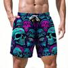 Fashionable Comfortable Plus Size Drawstring Loose Fun 3D Shorts Men Creative Colorful Summer Leisure Holiday Cool Daily Versatile Shorts