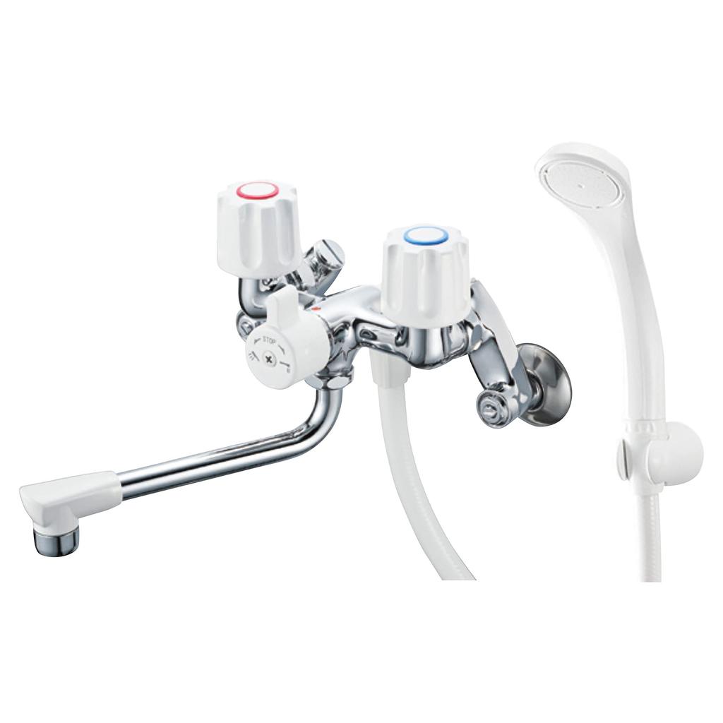 SANEI Shower 160cm Hose Temporary Water Stop for Cold Two-Valve Mixer, Length, Switch, Climates, SK1104DK-W-13