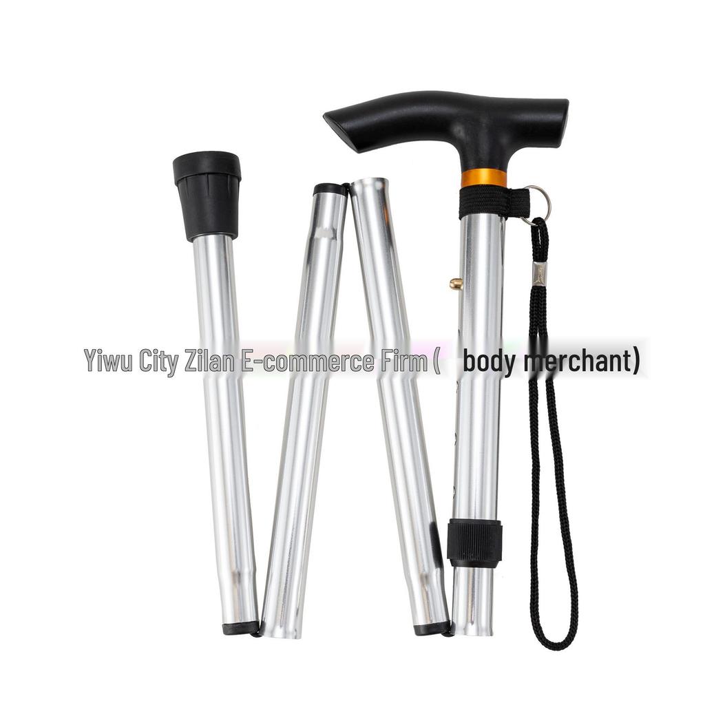 Telescopic Folding Trekking Pole: 5-Section Hiking, Climbing & Ski Walking Stick for Outdoor and Elderly Use